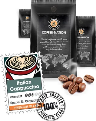 Produktbild von Kaffee ITALIAN CAPPUCCINO von Coffee-Nation, 500g Bohnen