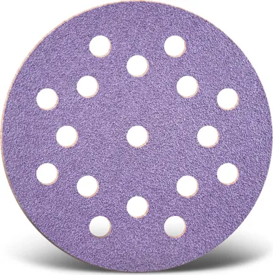 Produktbild von MENZER Purple HD Klett-Schleifscheiben, 125 mm, 17-Loch, f. Exzenterschleifer, Keramik-Mix (50 Stk.) K120