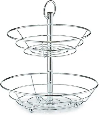 Produktbild von Elegante Obstschale Silber 26x29x35cm