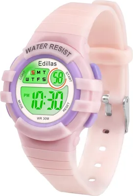 Produktbild von 7 Farben Wasserdicht Armbanduhr Digital für Kinder Sport Outdoor Multifunktionale Digitaluhr mit Stoppuhr/Alarm