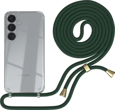 Produktbild von EAZY CASE Handykette mit Hülle für Samsung Galaxy S25 Backcover Handykette, zum Umhängen in Grün