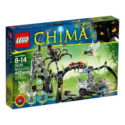 Zdjęcie produktu dla Lego Legends of Chima 70133 Jaskinia Spynlina z 3 minifigurkami Gigantyczny pająk Nowość