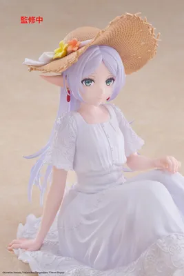 Image de Frieren : Statue en PVC de bureau, figurine mignonne, Au-delà de la fin du voyage, robe d’été de Frieren, version 13 cm