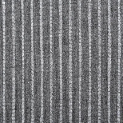 Produktbild von Musselin Stoff Meterware Baumwolle Yarn Dyed Streifen zweiseitig grau weiß 135cm