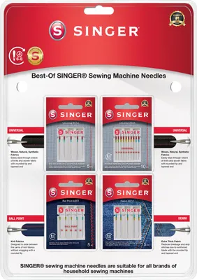 Produktbild von SINGER 250088002, Nähmaschine, Nadelset, 70, 80, 90, Mehrfarbig, 25 Stück(e), Sichtverpackung