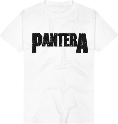 Produktbild von Pantera T-Shirt Herren Logo weiß Band-Merch, Bands 100% Baumwolle M