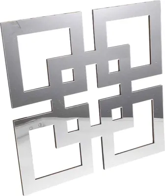 Produktbild von icolorfuled Quadratischer verspiegelter Wandspiegel, geometrischer Spiegel für Schlafzimmer, Badezimmer, Wohnzimmer