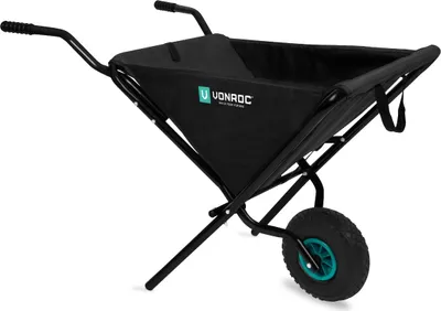 Produktbild von Vonroc Schubkarre 50 Liter - Schubkarren faltbar mit Vollgummireifen - Ideal als