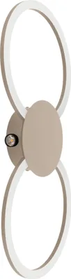 Produktbild von EGLO LED Wandlampe Venticello, Wandleuchte innen, Schlafzimmerlampe mit zwei LED-Ringen, Metall in Sandfarben, warmweiß