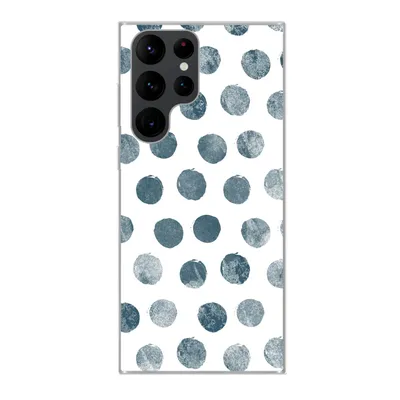 Produktbild von MuchoWow® Handyhülle Schutzhülle Hülle für Samsung Galaxy S22 Ultra Polka dots - Grau - Weiß Silikon Softcase Handy Hülle - Abbildung
