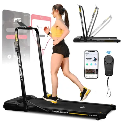Produktbild von TREX SPORT Laufband für Zuhause klappbar elektrisch TX-400WP EXILE | Walking Pad LED-Anzeige mit Bluetooth, bis 12 km/h, leiser Motor