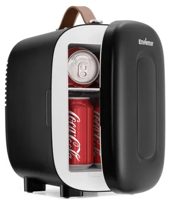 Mini-Kühlschrank 4 l, Kühlen & Warmhalten, 230 V + 12 V, Schwarz