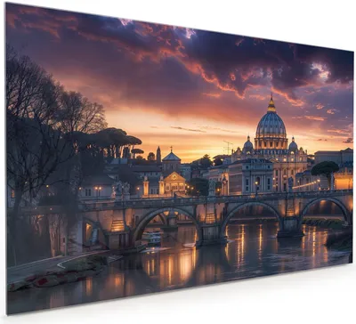 Produktbild von Küchenrückwand Spritzschutz Glas mit Motiv Abend in der Stadt 40 x 40 cm