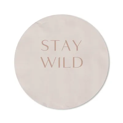 Produktbild von MuchoWow® Mauspad Mousepad Zitate - Text - Wild bleiben 20x20 cm - Mousepads - Maus Mat - Pad - Mausunterlage - Schreibtischmatte