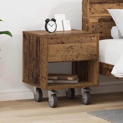 Obrázek produktu pro vidaXL Noční stolek z regenerovaného dřeva 40,5 x 40 x 48 cm materiál na bázi dřeva