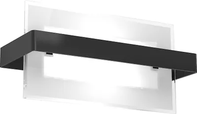 Image de Applique murale Toplight Cross 1 lumière avec douille E27, structure noire et blanche, design moderne 29x12x15cm