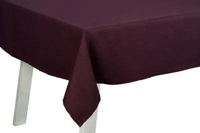 Produktbild von Pichler Strukturuni mit Fleckschutz uni Tischdecke 1er Set 170 x 130 cm PANAMA Rechteck pflaume , 2 cm breit gesäumt