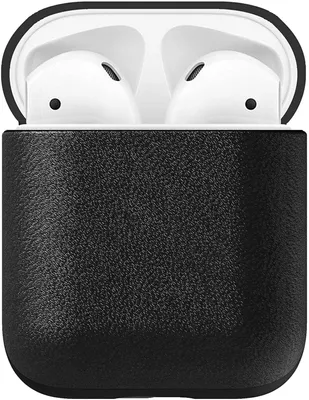 Produktbild von Nomad Airpod Leather Rugged Case stoßfeste Schutzhülle Echtleder schwarz