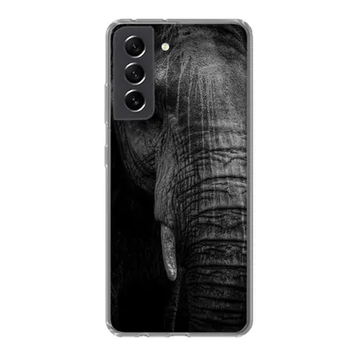 Produktbild von MuchoWow® Handyhülle Schutzhülle Hülle für Samsung Galaxy S21 FE Elefant - Tier - Porträt Silikon Softcase Handy Hülle - Mobiltelefonhülle