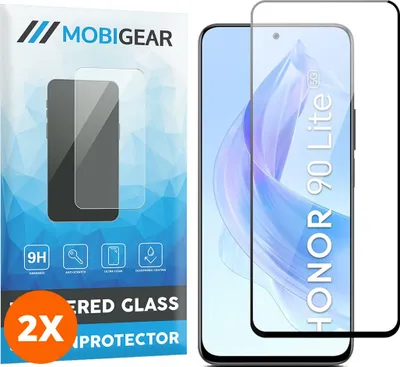 Produktbild von Mobigear Premium 4.99 Honor 90 Lite Panzerglas Gehärtetes Glas Displayschutz - Hüllenfreundlich (2er Pack)