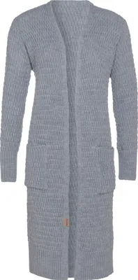 Produktbild von Knit Factory Jaida Lange Strickjacke - Grau - 36/38