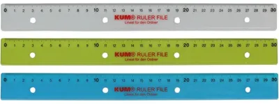 Produktbild von KUM 208.20.29 Lineal Kunststoff - 30 cm, 4fach-Lochung, sortiert