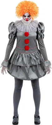 Immagine prodotto di IT Capitolo Due - Costume ''Pennywise'' - Donna SM1254 (S) (Grigio/Rosso/Bianco)