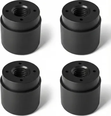 Produktbild von SOTECH 4er Set Möbelfüße HOTEL | rund | schwarz | höhenverstellbar 44 - 54 mm
