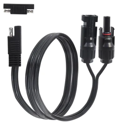 Solar-SAE-Adapterkabel 14AWG, 60 cm, 10 A, 120 W, inkl. Polaritäts-Adapter
