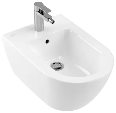Immagine prodotto di Villeroy & Boch Subway 2.0 bidet, suspendu, 1 trou de robinetterie, avec trop-plein, 375x565mm, 54000001, 54000001