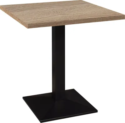 Produktbild von Bistrotisch Ekzuperiia 70x70x75 schwarz matt/eiche sägerau 14530