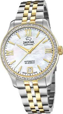 Produktbild von Jaguar Edelstahl Damen Uhr Analog Elegant silber gold Heritage D2UJ998/1
