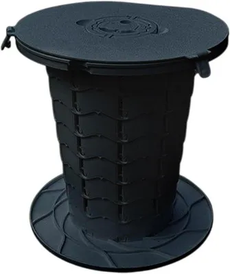 Produktbild von Klappbare Toilette - Nottoilette Tragbar - Camping Travel - Hohe Gewicht Kapazität - 35x34x8 cm - Schwarz