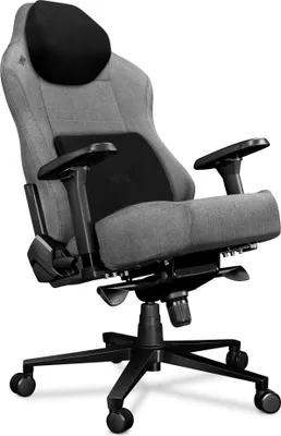 Zdjęcie produktu dla Fotel biurowy, fotel gamingowy, Yumisu 2054 Magnetic Cloud Black, jasnoszaro-czarne, krzesło obrotowe, materiałowe, do 150kg, magnetyczne poduszki