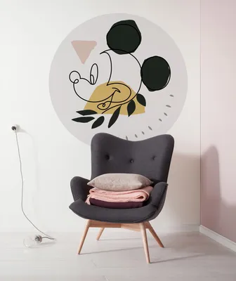 Produktbild von Komar Vlies Fototapete rund und selbstklebend "Mickey Modern Art" - Größe: 128 x 128 cm (Breite x Höhe) - 1 Stück