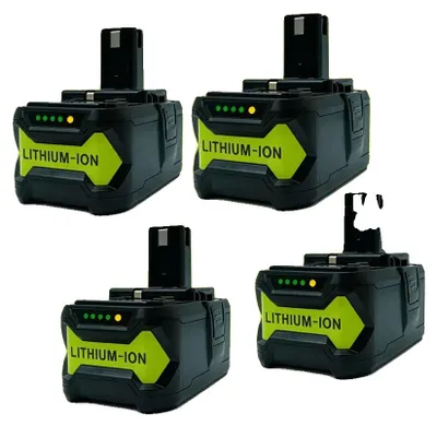 Immagine prodotto di Batteria di ricambio, capacità 8000 mAh, compatibile con Ryobi, 4 pezzi da 8,0