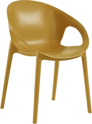 Image de Fauteuil de terrasse en POLYPROPYLENE Moutarde pour Exterieur