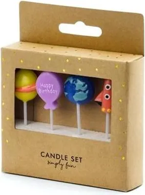 Zdjęcie produktu dla PARTYDECO Świeczki urodz.Kosmos mix 2-3cm A4 SCS-6 05805
