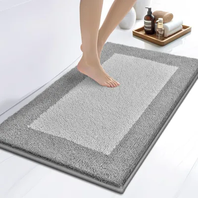 Produktbild von Badematte 60 x 90 cm, rutschfest, waschbar, für Dusche, Badewanne und Boden