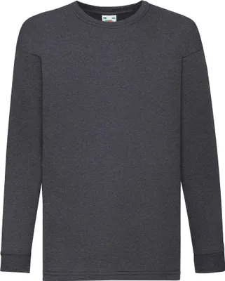 Immagine prodotto di Fruit of the Loom - Maglietta "Valueweight" per bambini a maniche lunghe FK3188 (152-158) (grigio scuro)
