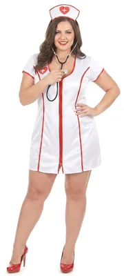 Produktbild von Plus Size Krankenschwester Kostüm für Damen weiß - XXL