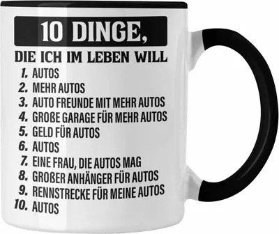 Produktbild von Trendation - Tuner Auto Tasse Geschenke Autotuner Geschenkidee Autoliebhaber Tasse für Männer Autofan Kaffeetasse (Schwarz)