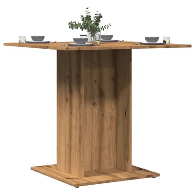 Obrázek produktu pro Maison Exclusive – jídelní stůl Artisan z dubového dřeva 80 x 80 x 75 cm, dřevěný materiál