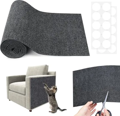 Produktbild von Kratzmatte für Katzen - selbstklebend - 200 x 40 cm - dunkelgrau