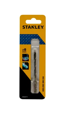 Produktbild von Stanley 5285955, Bohrer, 5 mm, 86 mm, Metall, 5,2 cm, Hochgeschwindigkeitsstahl (HSS)