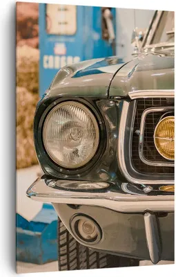 Produktbild von Bild auf Leinwand - Leinwandbild - Einteilig - Abdeckung Ford Mustang - 80x120cm - Wand Bild - Wanddeko - Wandbilder - Leinwanddruck - Wanddekoration - Leinwand bilder - Wandbild - PA80x120-4480