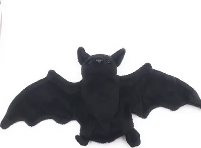 Produktbild von Onwomania Plüschtier Kuscheltier Stoff Tier Fledermaus tiefschwarz Magnet 19 cm