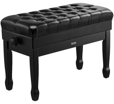 Image de Tabouret de piano VEVOR 750x360x515 mm Duet Keyboard chaise de piano 51 à 59 cm réglable en hauteur rembourrée