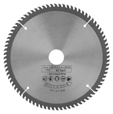 Zdjęcie produktu dla Omgoods - Piła tarczowa o średnicy 210 mm, z 80 zębami, do obróbki drewna