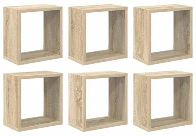 Obrázek produktu pro vidaXL Police z kostek 6 ks Dub Sonoma 26x15x26 cm